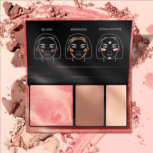 Paleta Avon Ultra Colour para Rosto 3 em 1 – Sunkissed – Bronzer, Blush e Iluminador